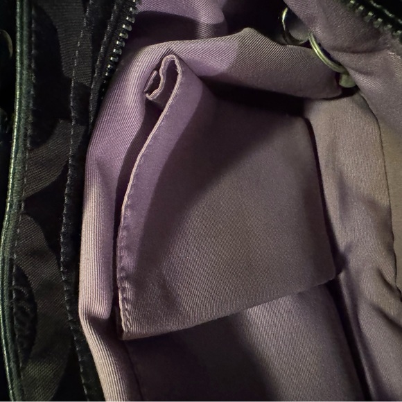 Coach Black and Gray Signature Shoulder Bag - Picture 7 of 9